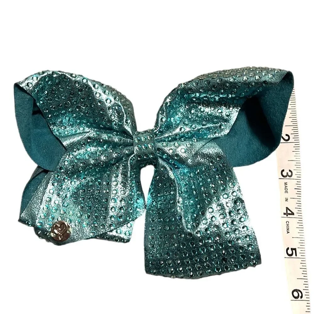 JoJo Siwa Hair Bow Set Pink Blue Rhinestone Clip Girls Oversized